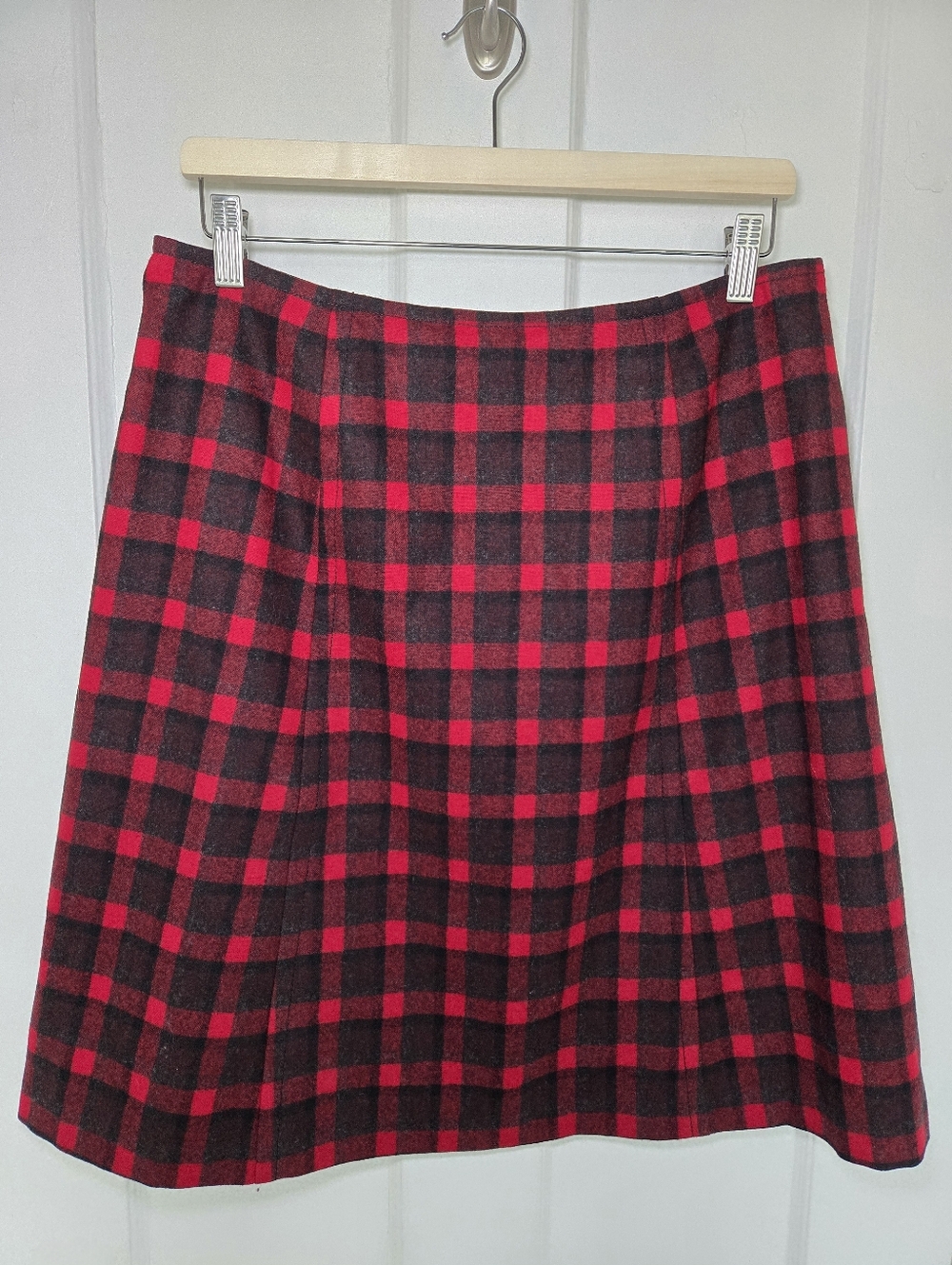 Pendleton Women's Wool Skirt Buffalo Plaid Size 12 Heritage Americana Academia